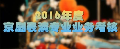 国产逼操的穴国家京剧院2016年度京剧表演专业业务考...